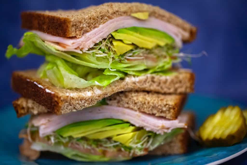 Sandwich with deli turkey