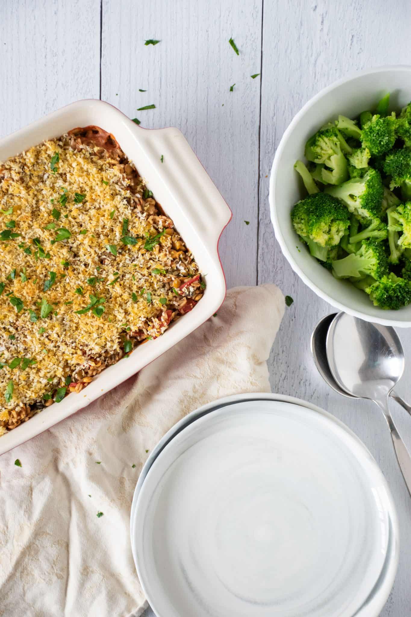 Italian Lentil & Rice casserole