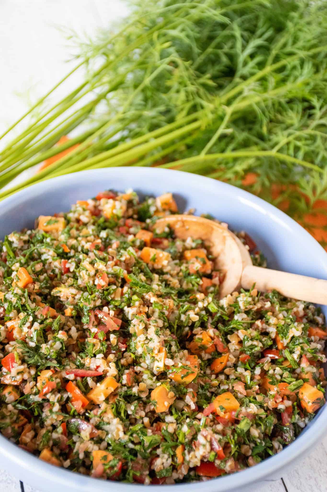 Chicken Shawarma Quinoa Tabbouleh Salad Bowls - Closet Cooking