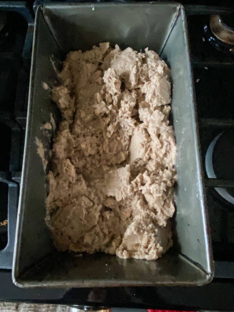 Nice cream in loaf pan.