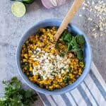 Corn salad in a bowl.