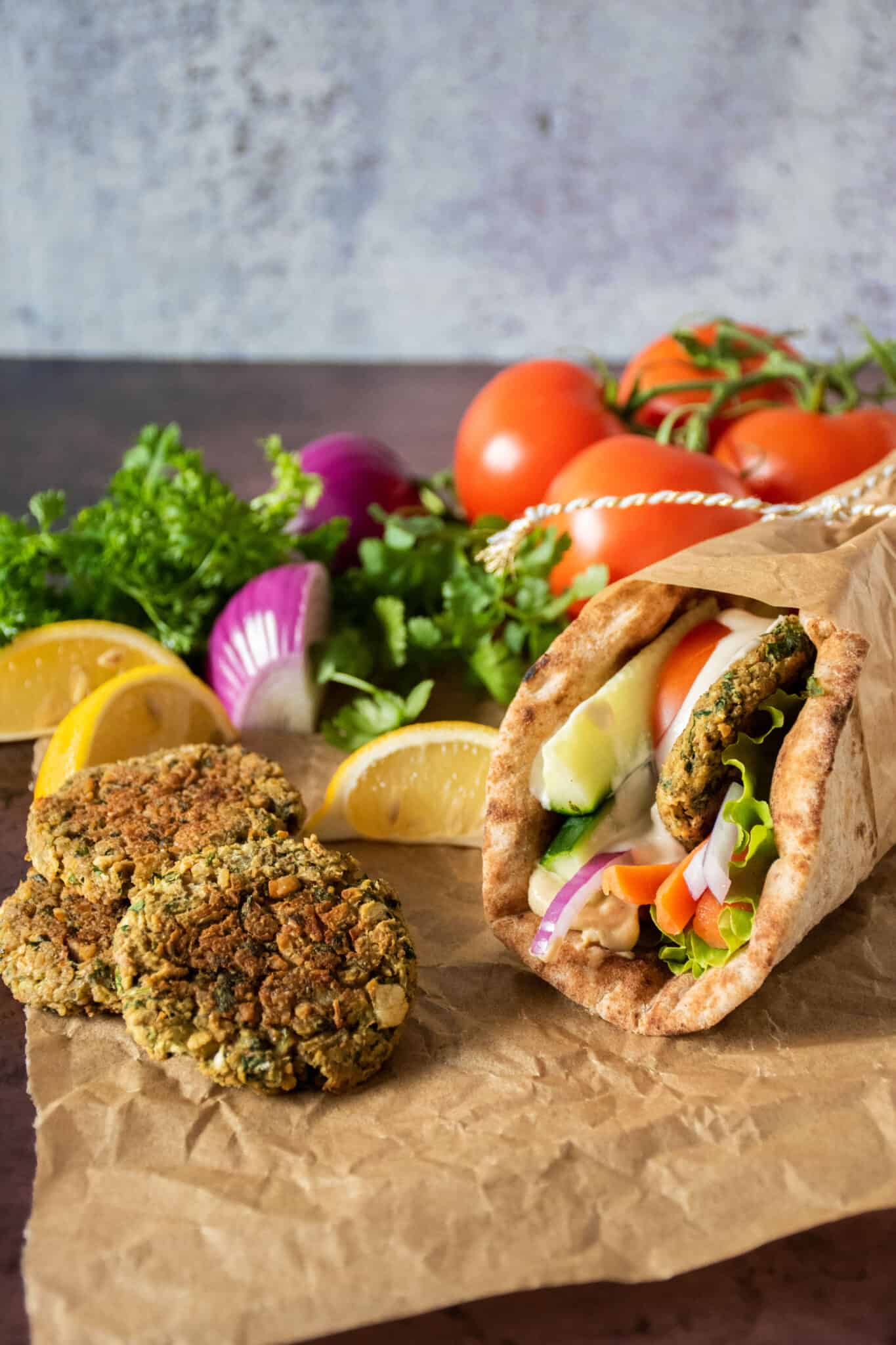 Sesame Falafel Wraps with Homemade Tahini Recipe