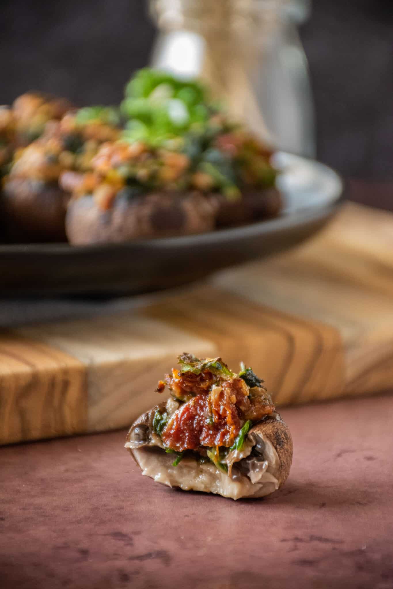 Spinach and Feta Stuffed Mushrooms (Gluten Free)