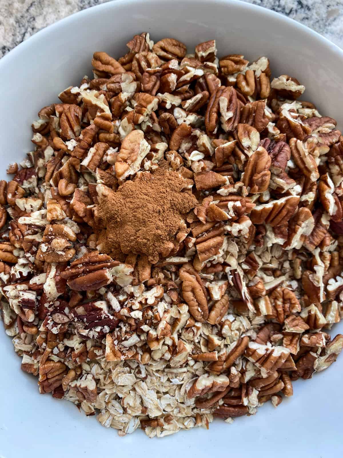 Dry ingredients in a bowl.