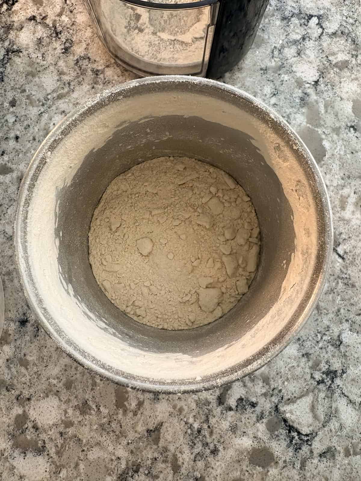 Ground pears and ginger in a spice grinder.